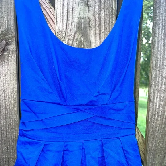 Delia’s blue fit and flare dress with tie - Picture 2 of 6